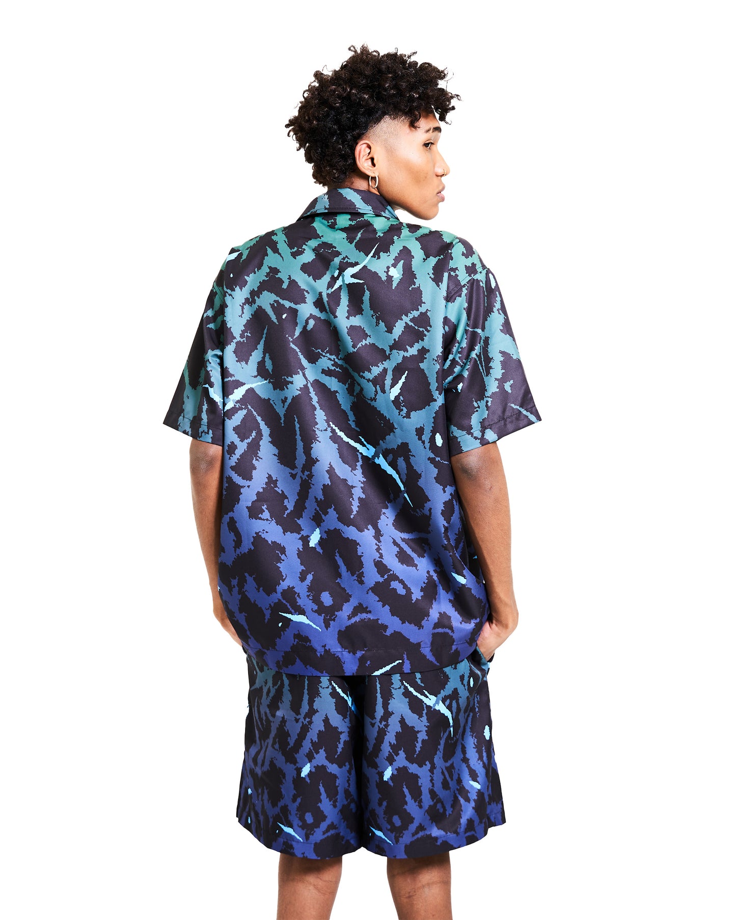 VINE PRINT SHIRT (BLUE)