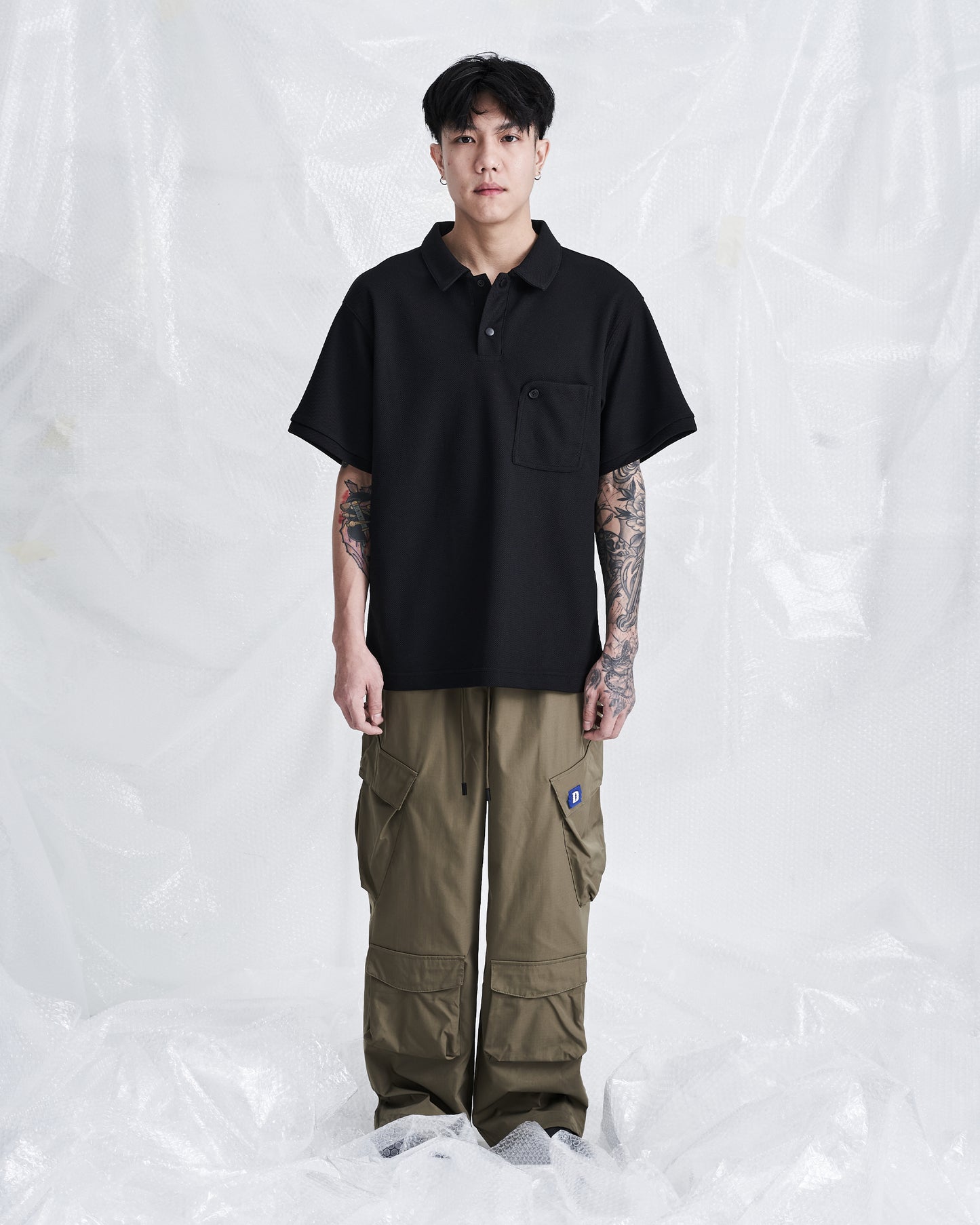 ESSENTIAL POLO SHIRT (BLACK)