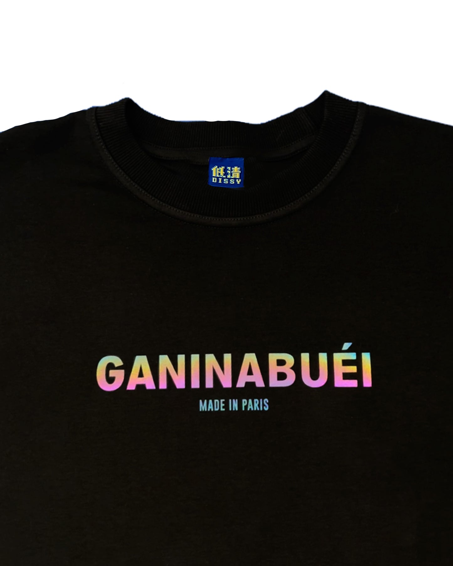 GANINABUEI RAINBOW REFLECTIVE TEE (BLACK)