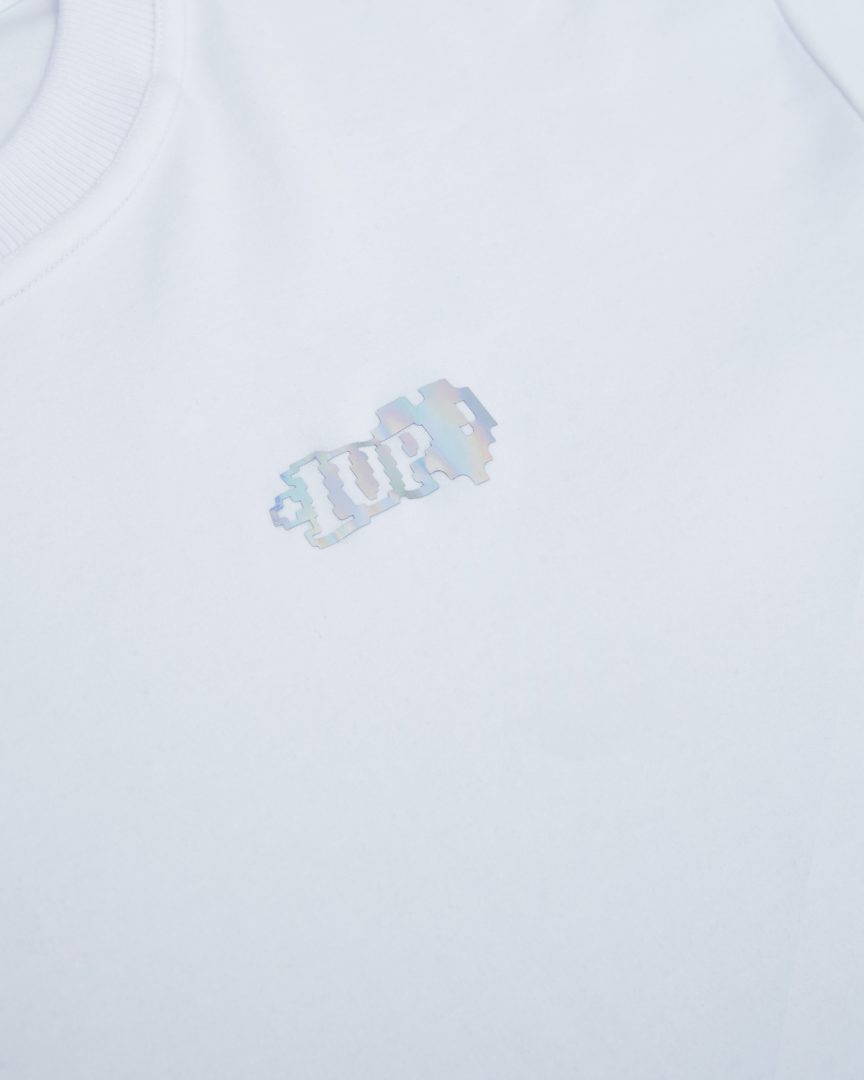 +1up hologram tee (white)