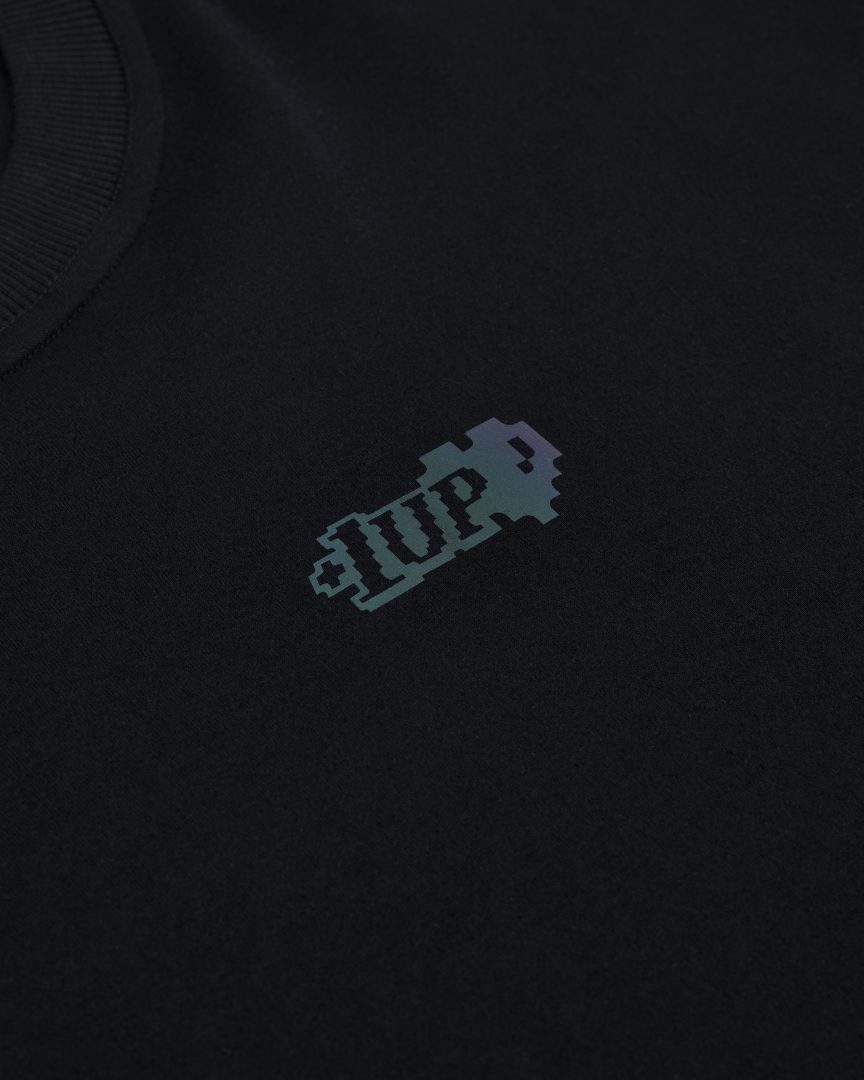 +1up rainbow reflective tee (black)