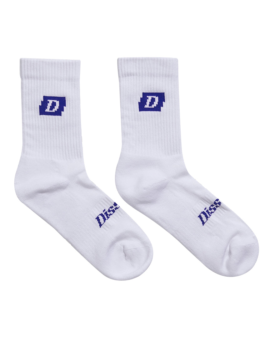 DISSYCO CREW SOCKS (WHITE)
