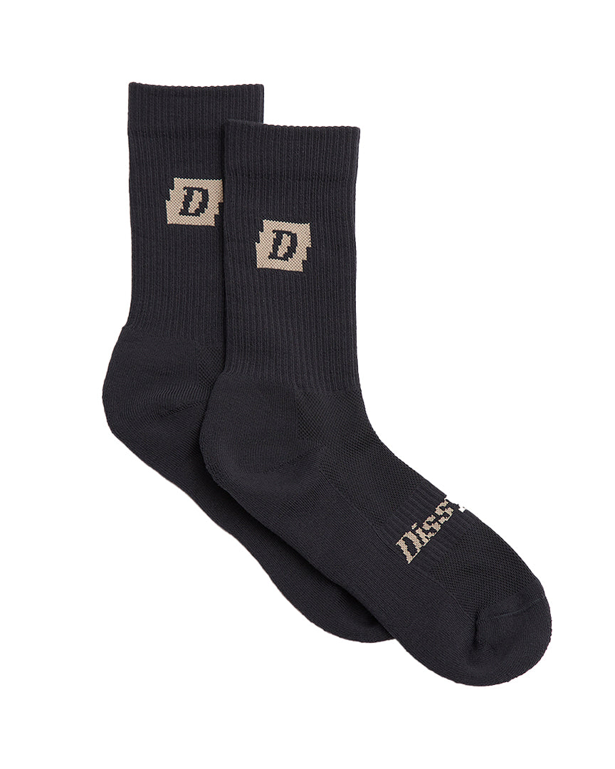 DISSYCO CREW SOCKS (DARK GREY)