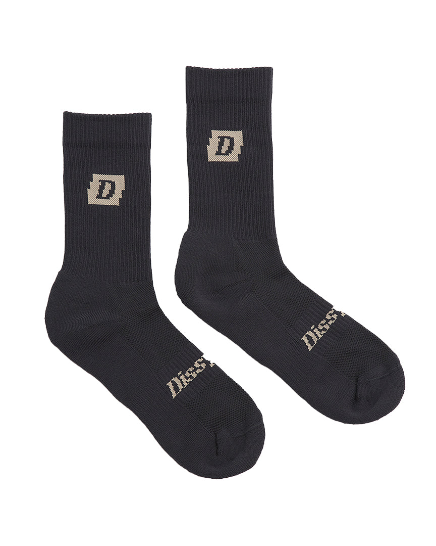 DISSYCO CREW SOCKS (DARK GREY)