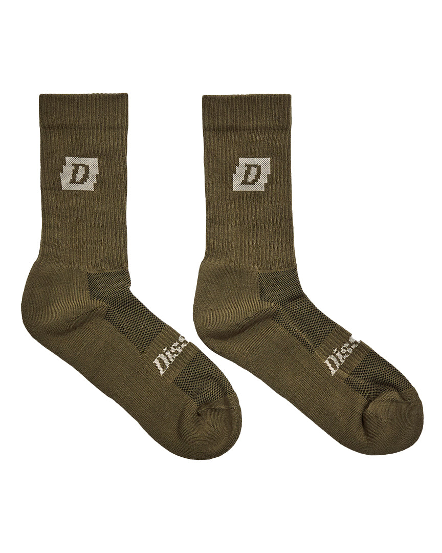 DISSYCO CREW SOCKS(ARMY GREEN)