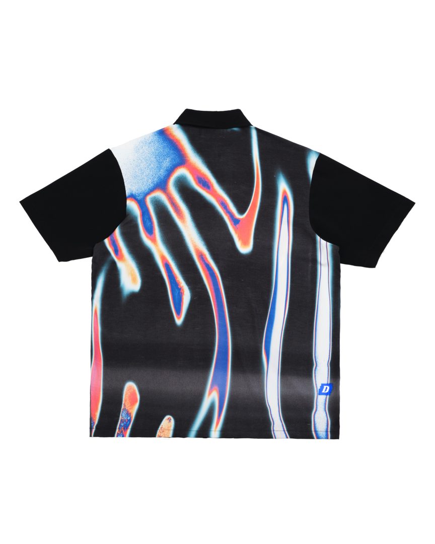 hand gradient map shirt (black)