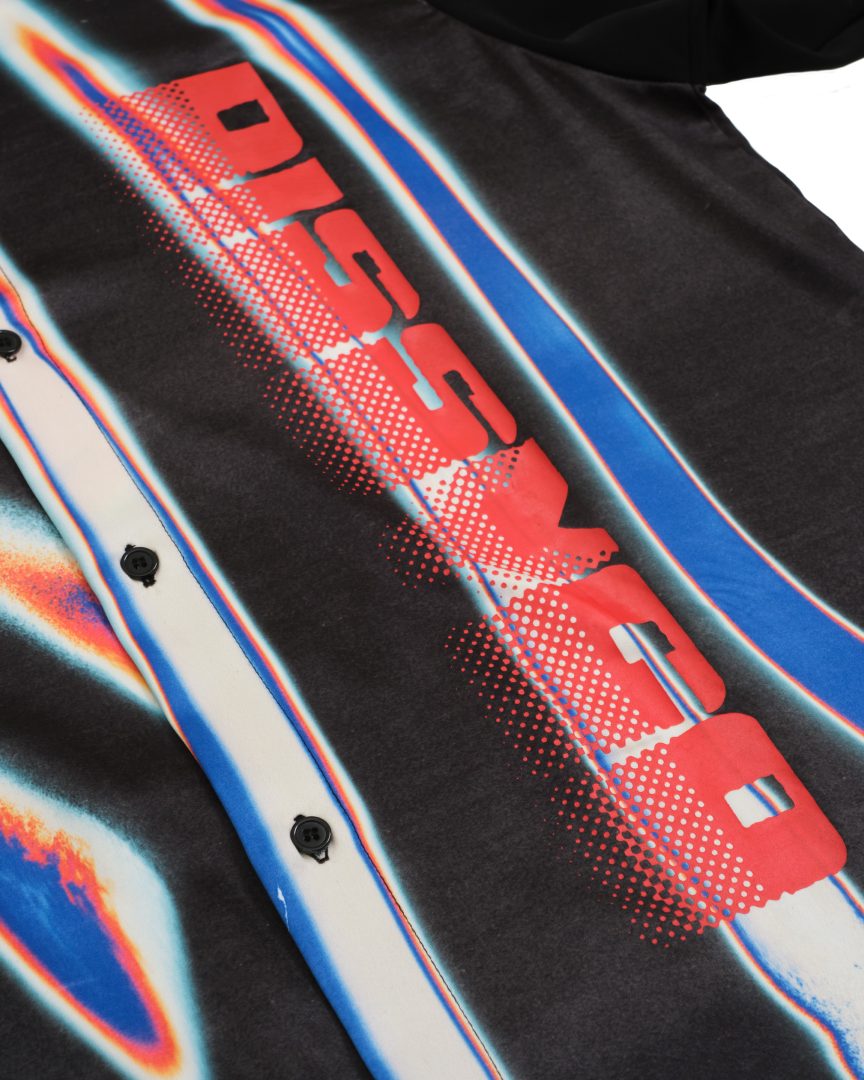 hand gradient map shirt (black)