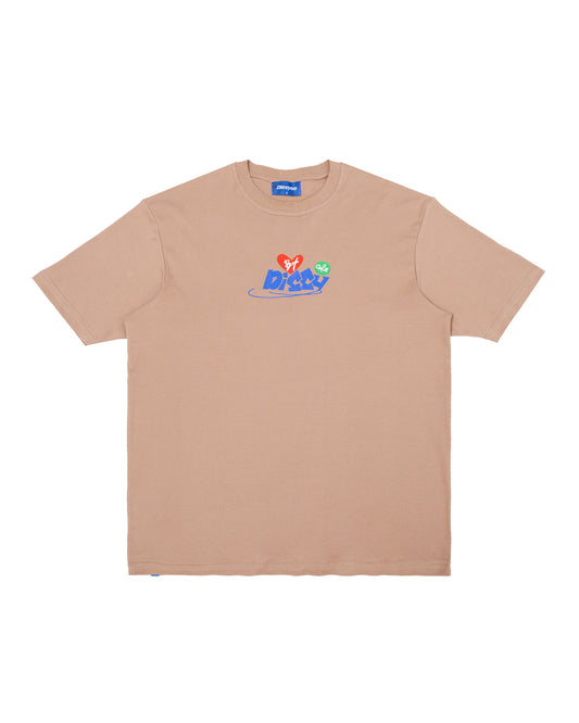 WORK & SNACK HARDER TEE (BROWN)