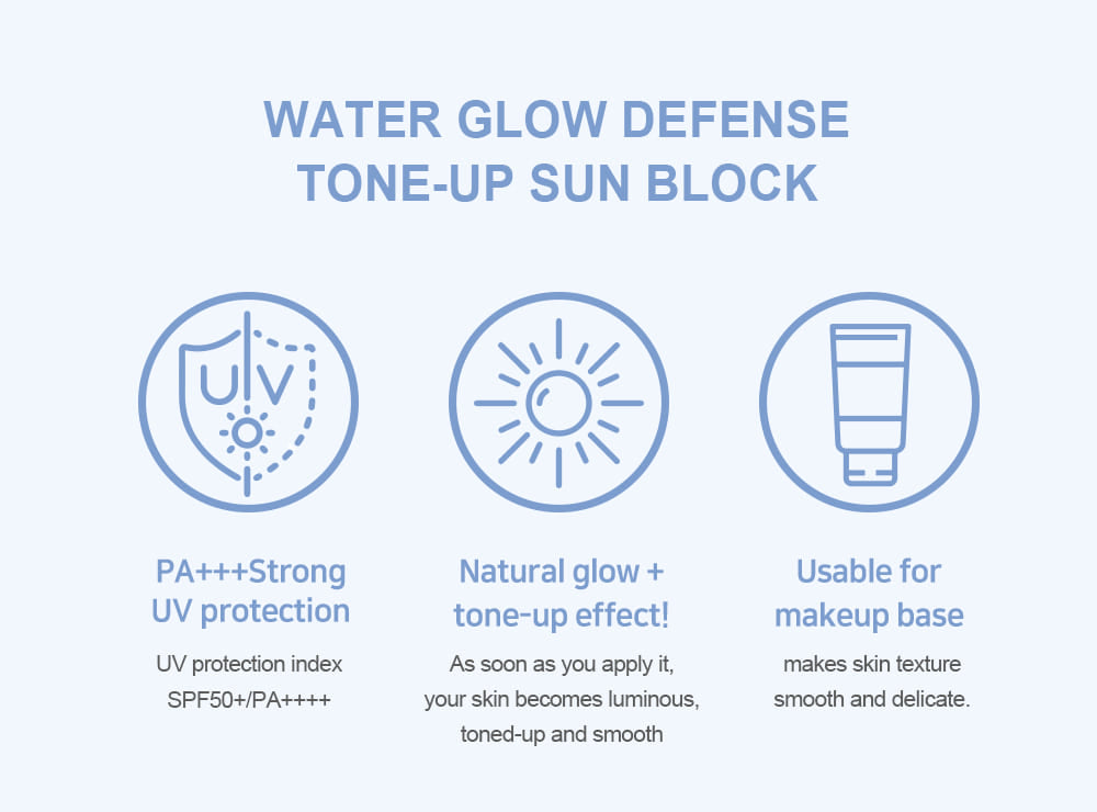 Water Glow Defense Tone-up Sun Block 50ml (SPF50+)