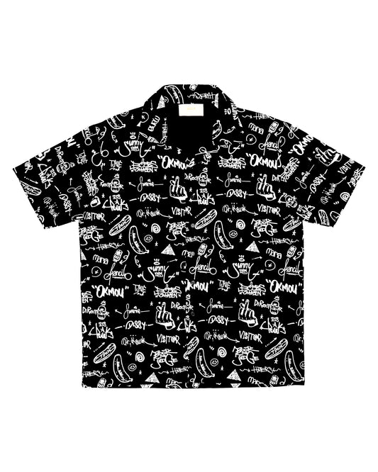 GRAFFITI TAG BOWLING SHIRT